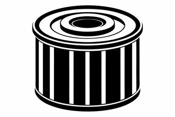 oil filter silhouette line art vector illustration with a white background