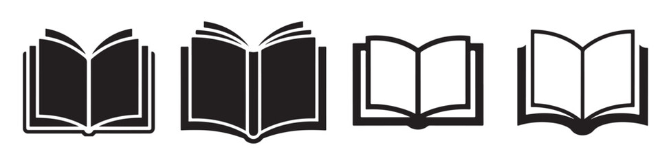 Magazine Icons. Book icon vector. Open book icon set. Vector illustration eps 10