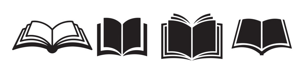Magazine Icons. Book icon vector. Open book icon set. Vector illustration eps 10