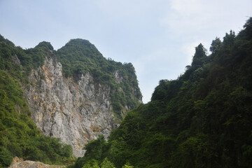 Landscape in Central Vietnam during Southeast Asian haze