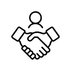 Handshake symbolizing partnership and collaboration in business  