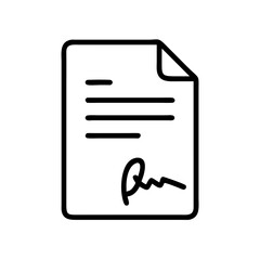 Signed contract document with blank lines and a signature  