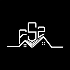 FSZ Real State logo design, FSZ simple and modern logo. FSZ luxurious alphabet design