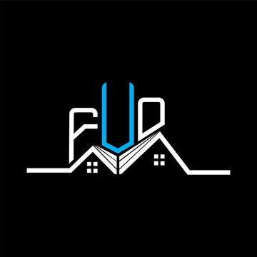 FUO Real State logo design, FUO simple and modern logo. FUO luxurious alphabet design