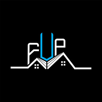 FUP Real State logo design, FUP simple and modern logo. FUP luxurious alphabet design