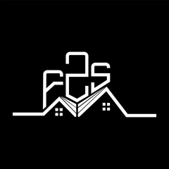 FZS Real State logo design, FZS simple and modern logo. FZS luxurious alphabet design
