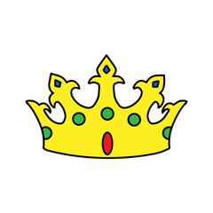 Crown vector icon. King illustration sign. Queen symbol. monarchy mark.