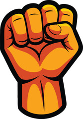Raised Fist Icon Vector Illustration