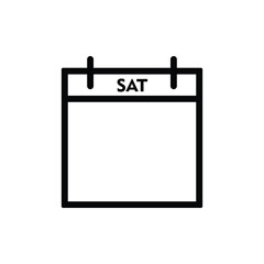 calender icon, saturday icon with white background