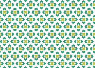 Seamless vector pattern featuring geometric floral shapes and symmetry, Decorative repeating background ideal for textile or home decor