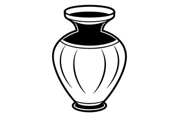 vase vector on white background