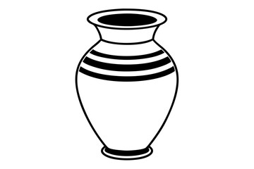 vase vector on white background