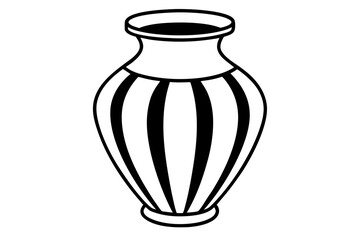 vase vector on white background