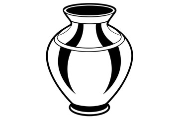 vase vector on white background
