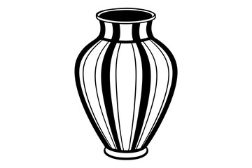 vase vector on white background