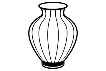 vase vector on white background