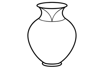 vase vector on white background