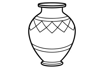 vase vector on white background