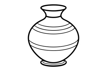 vase vector on white background