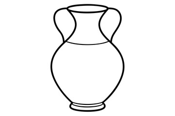 vase vector on white background