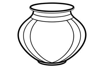 vase vector on white background