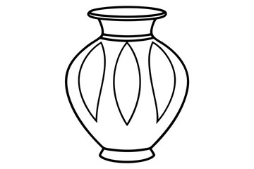 vase vector on white background