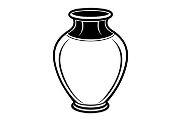 vase vector on white background