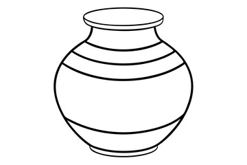 vase vector on white background
