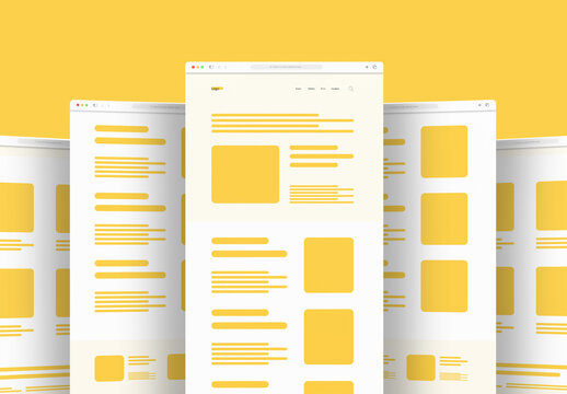 Wireframe Landing Page Design Template