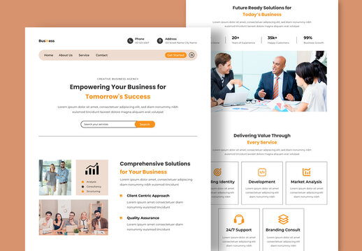 Creative Business Agency Landing Page Design