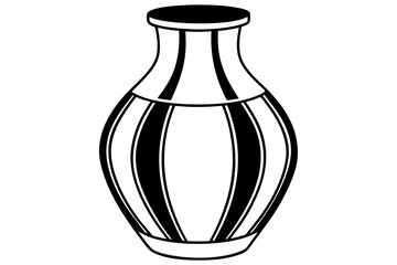 vase vector on white background