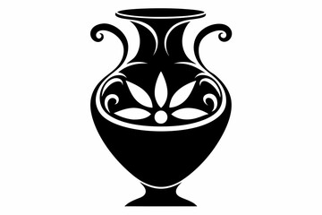 vase vector on white background