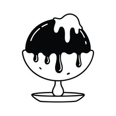 Ice Gola Dripping Over Hand Painted Plate