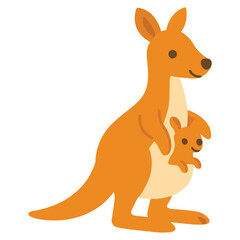 Obraz premium Zoo cangaroo illustration, Colorful cangaroo vector, Colorful Safari Animal Clipart, Animal design sublimation 