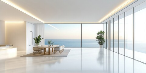 Fototapeta premium Modern Coastal Dining Area
