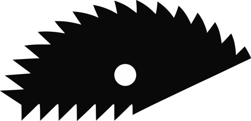 Saw Blade Silhouette Vector Illustration Black And
