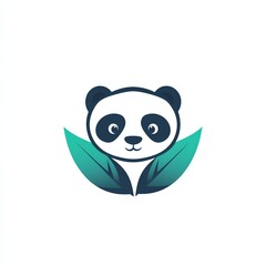 Naklejka premium Minimalist Panda Logo for Eshop Emphasizing Nature and Creativity in Design