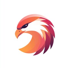 Obraz premium Stylish and modern logo design featuring an abstract hawk silhouette profile