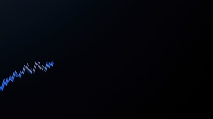 Blue Growth Chart Dark Background.