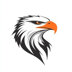 Obraz premium Stunning eagle profile symbolizing strength and freedom in design form