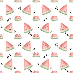 seamless pattern with watermelon 