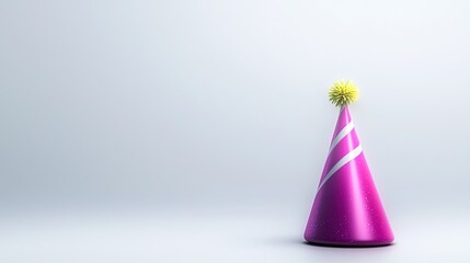 Pink Party Hat with Minimal Background.