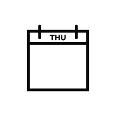 calender icon, thursday icon with white background