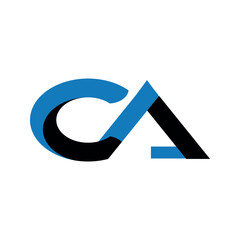 Ca letter logo design, vector illustration.	