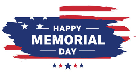 Happy Memorial Day background. National american holiday illustration. Vector Memorial day.