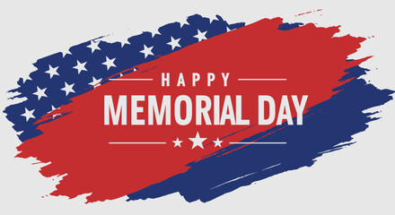 Happy Memorial Day background. National american holiday illustration. Vector Memorial day.
