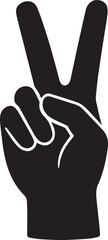 Peace Sign Hand Silhouette