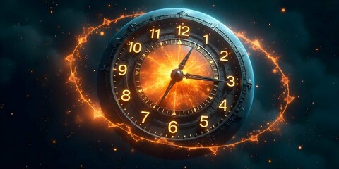 big and old  clock time west very critical time with earth. Desert, Ice, Everest, with clock.