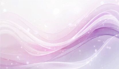 Soft Pink Waves Abstract Background with Flowing Curves and Light Purple Accents