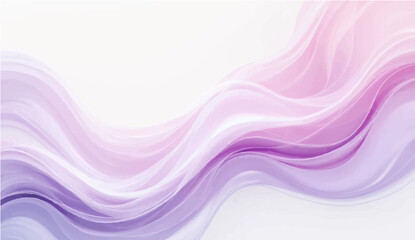 Soft Pink Waves Abstract Background with Flowing Curves and Light Purple Accents